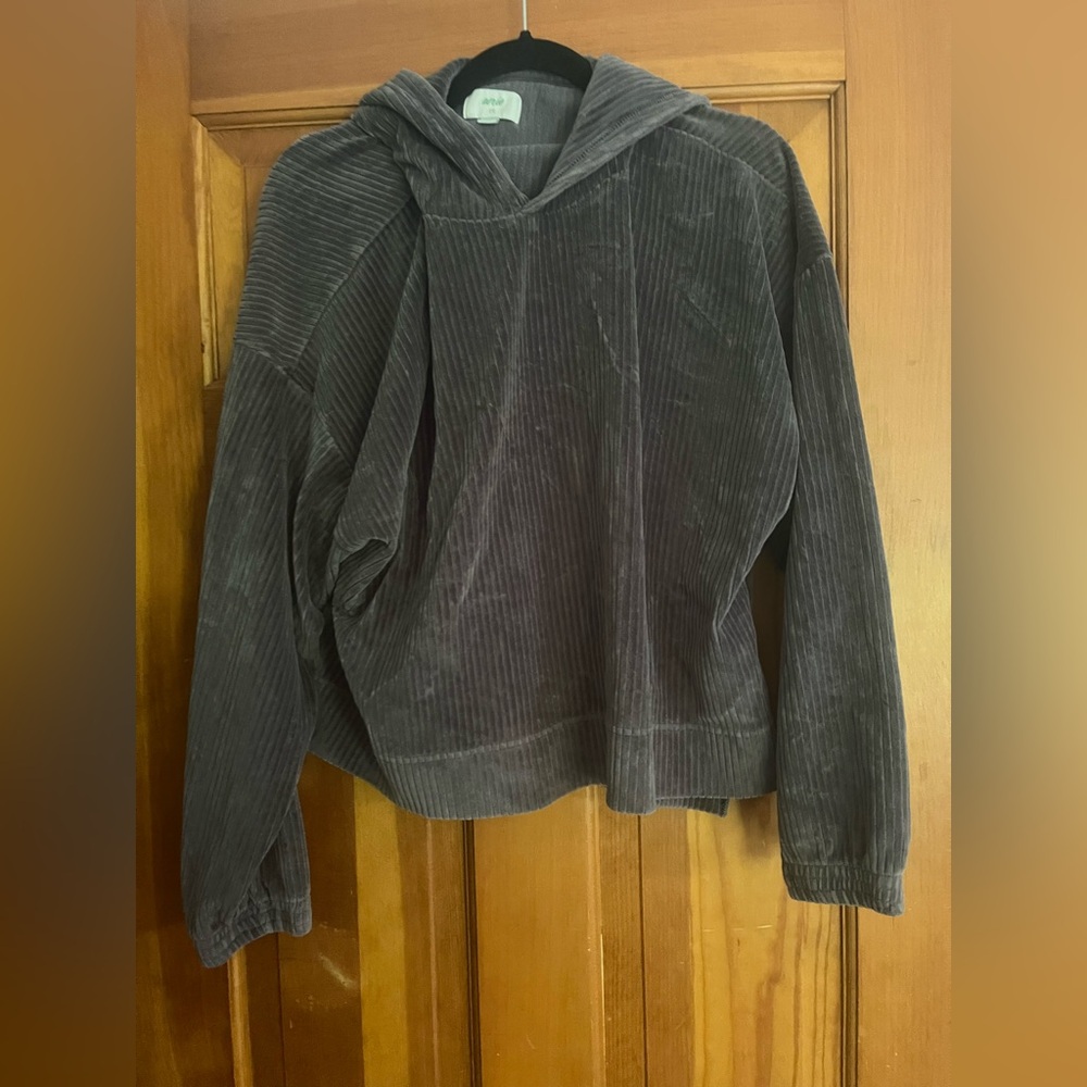 Aerie gray  Corduroy Hoodie